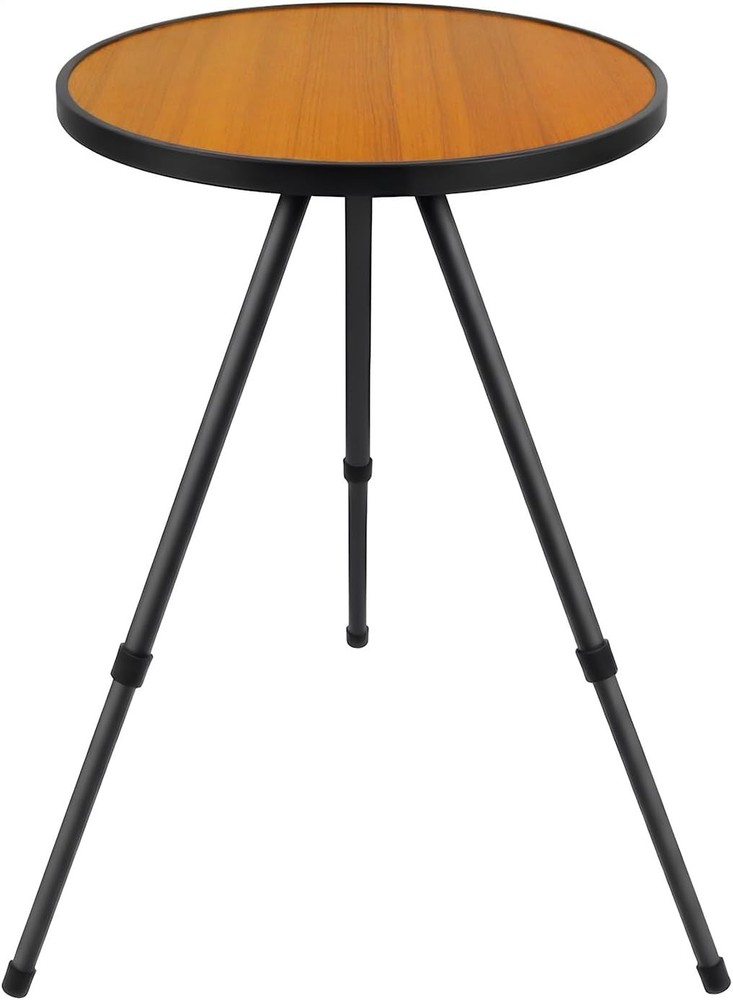 2pack Small Folding Round Portable Patio Table, Height Adjustable Side Table