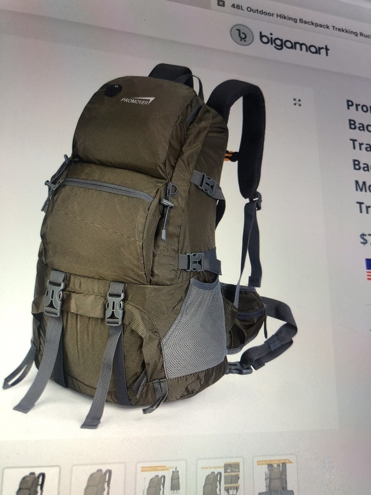 ProMover 48L Hiking Lightweight backpack