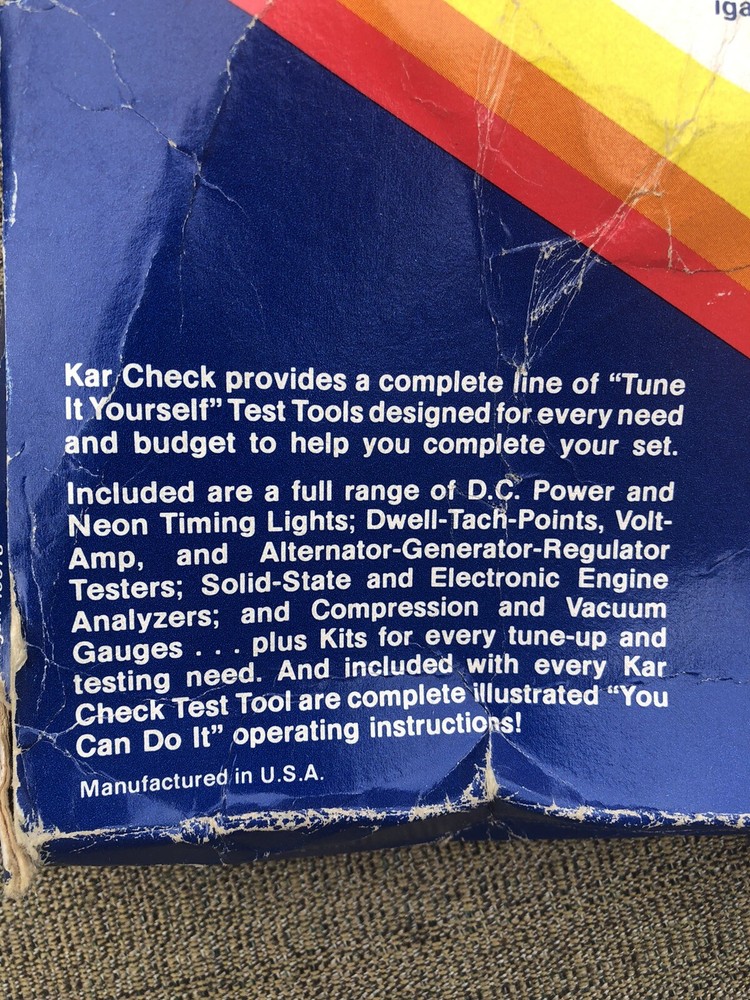 Kar Check Tune It Yourself Model 2502 Compression Tester