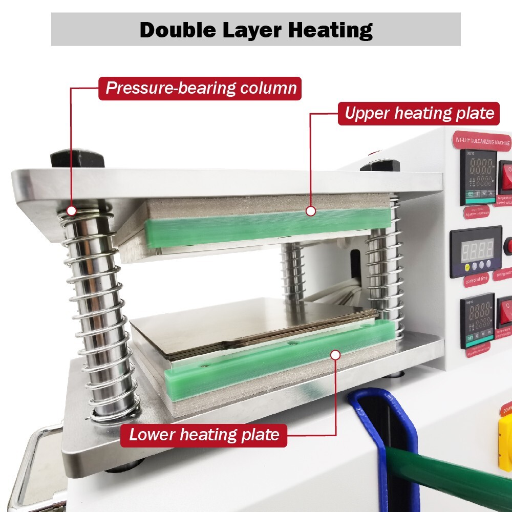 110V Flat Vulcanizing Press Machine PVC/Plastic/Rubber/Silicone Molding Machine