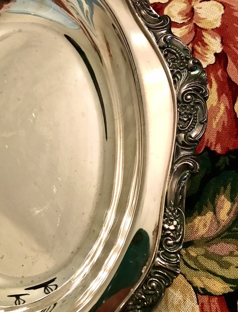 Baroque By Wallace Serving Oval Platter#287 Excellent