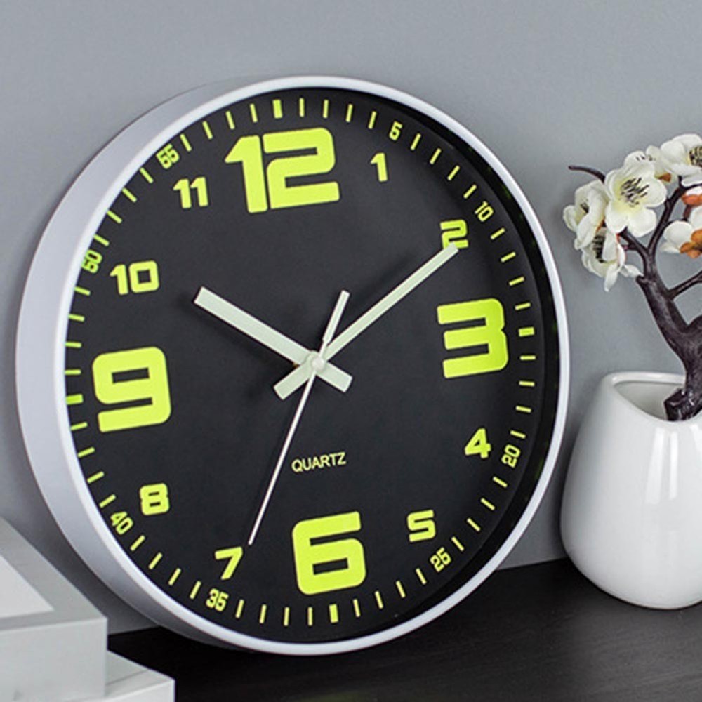 High Visibility 30CM Luminous Wall Clock Suitable for Various Settings