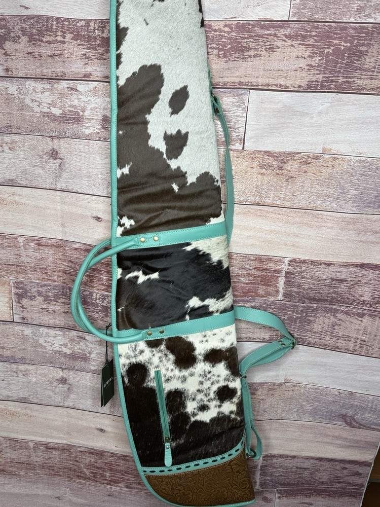 MYRA ~ TURQUOISE ~ LEATHER ~ COWHIDE ~ SOFT ~ RIFLE ~ STORAGE ~ CASE