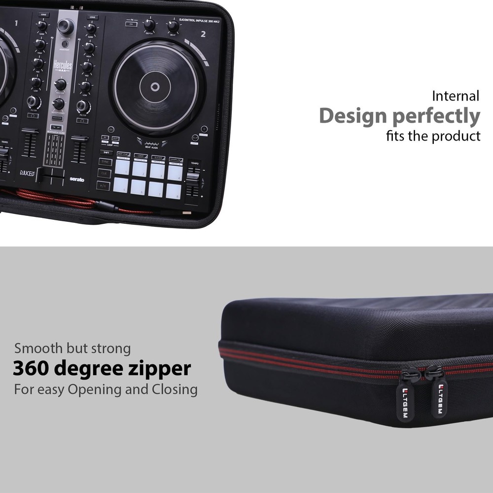 LTGEM DJ Controller Case for Hercules DJControl Inpulse 300 MK2
