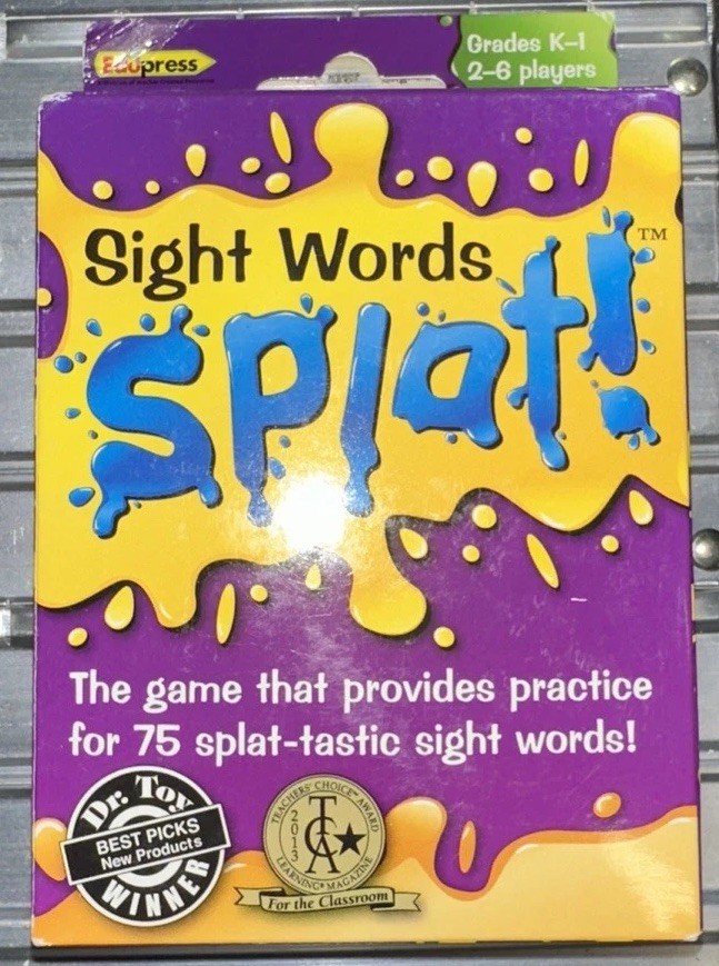 Fast Paced Tabletop Game For Learning 75 Sight Words Grades K-1 Multi Player