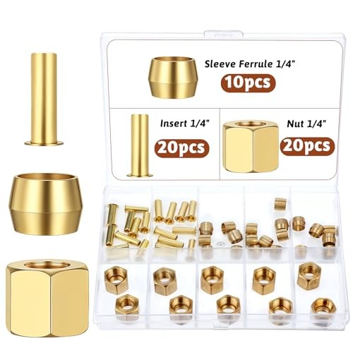 Compression Fittings, 1/4 Compression Fitting Brass Assortment Kit Include