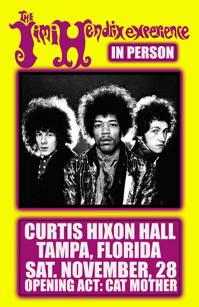JIMI HENDRIX REPLICA 1968 CONCERT POSTER