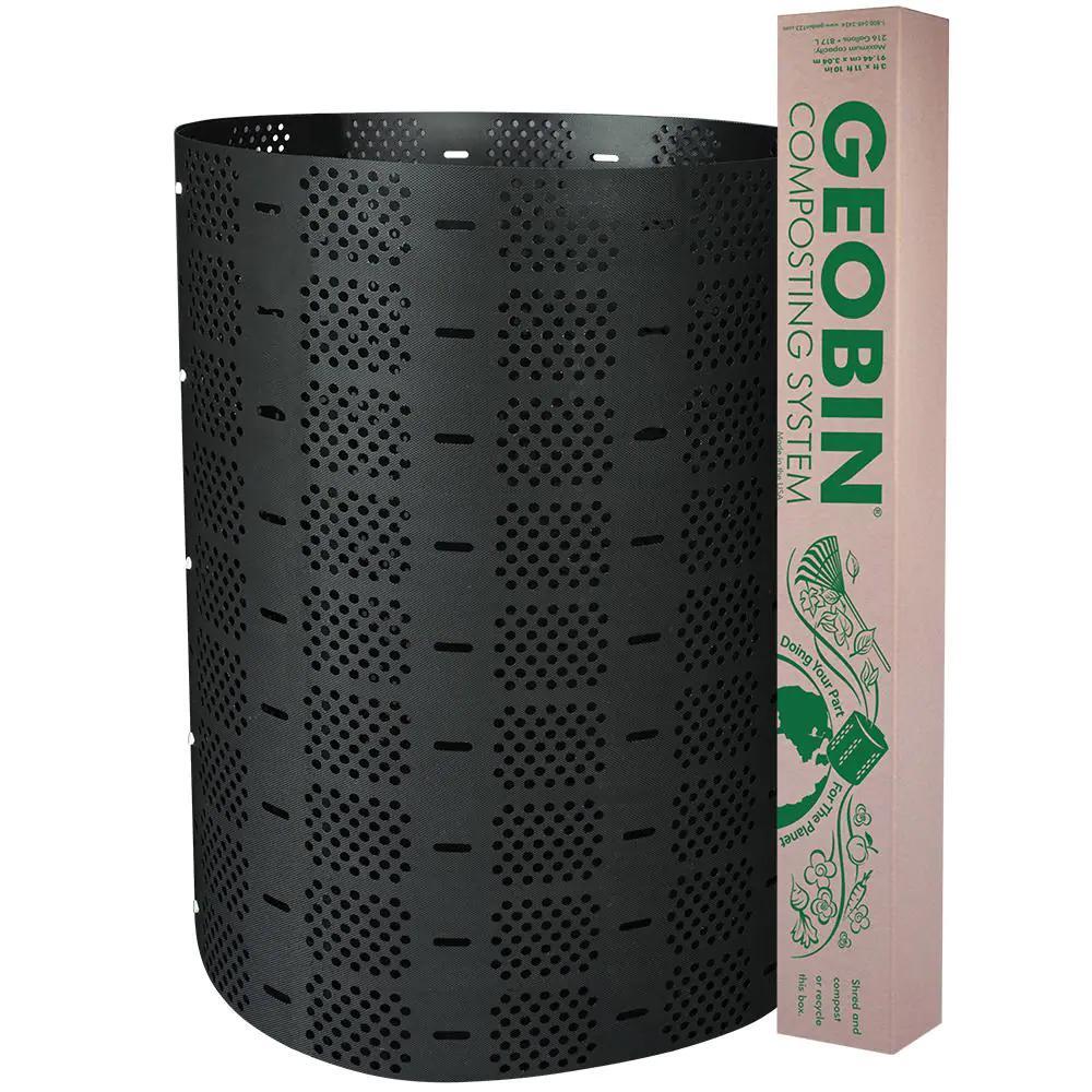 Compost Bin 246 Gallon Adjustable Expanding Ventilation Holes Decompose Black