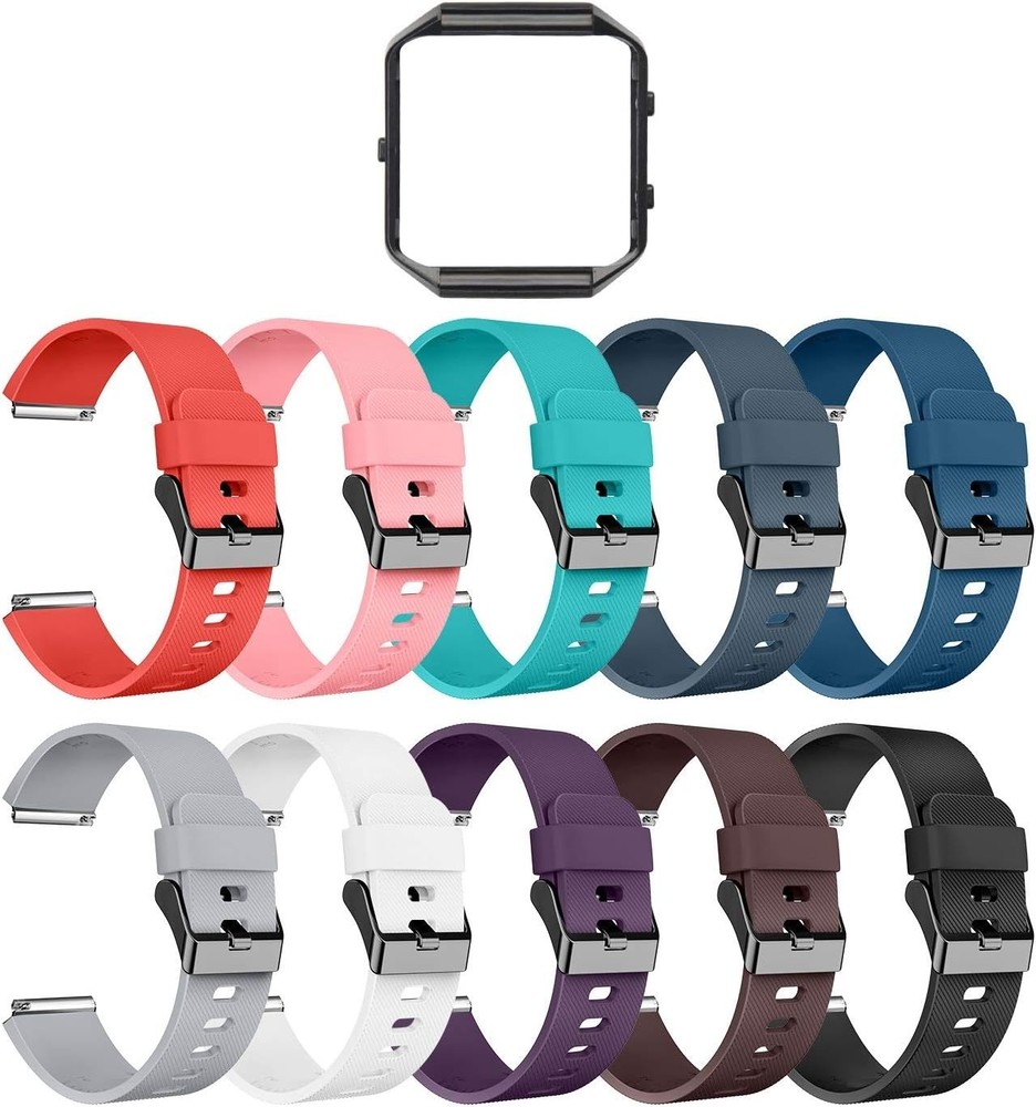 Blaze Bands 10-Pack with Frame - Silicone Replacement Straps