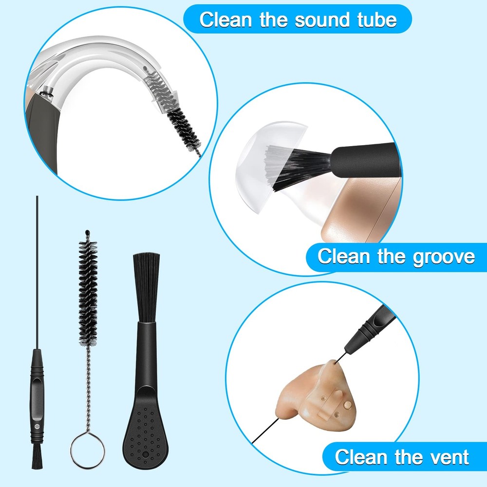 Hearing Aid Cleaning Kit, Hearing Aid Cleaning Tools, Hearing Aid Brushes