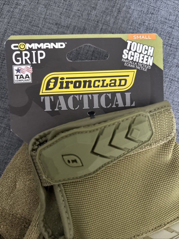 IronClad IEXT-IODG Command Tactical Impact Green Touchscreen Gloves-Small