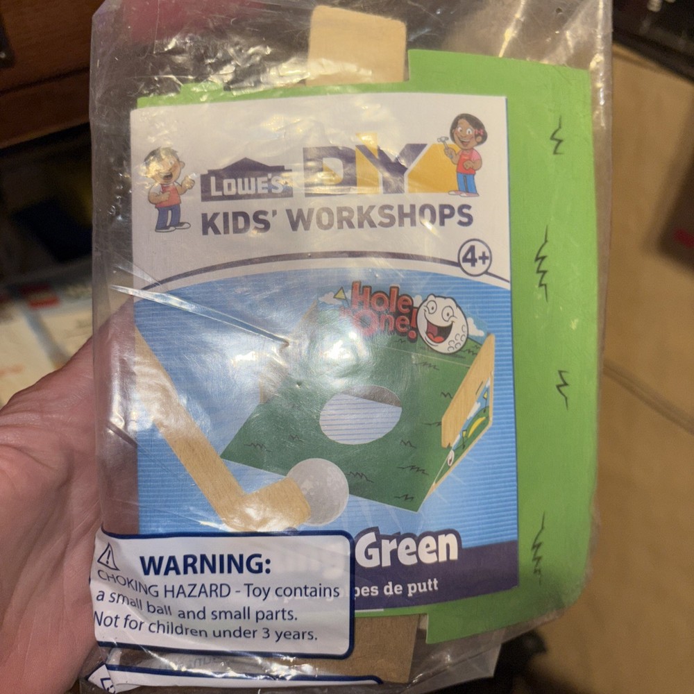 Lowe’s kids workshop putting green Craft