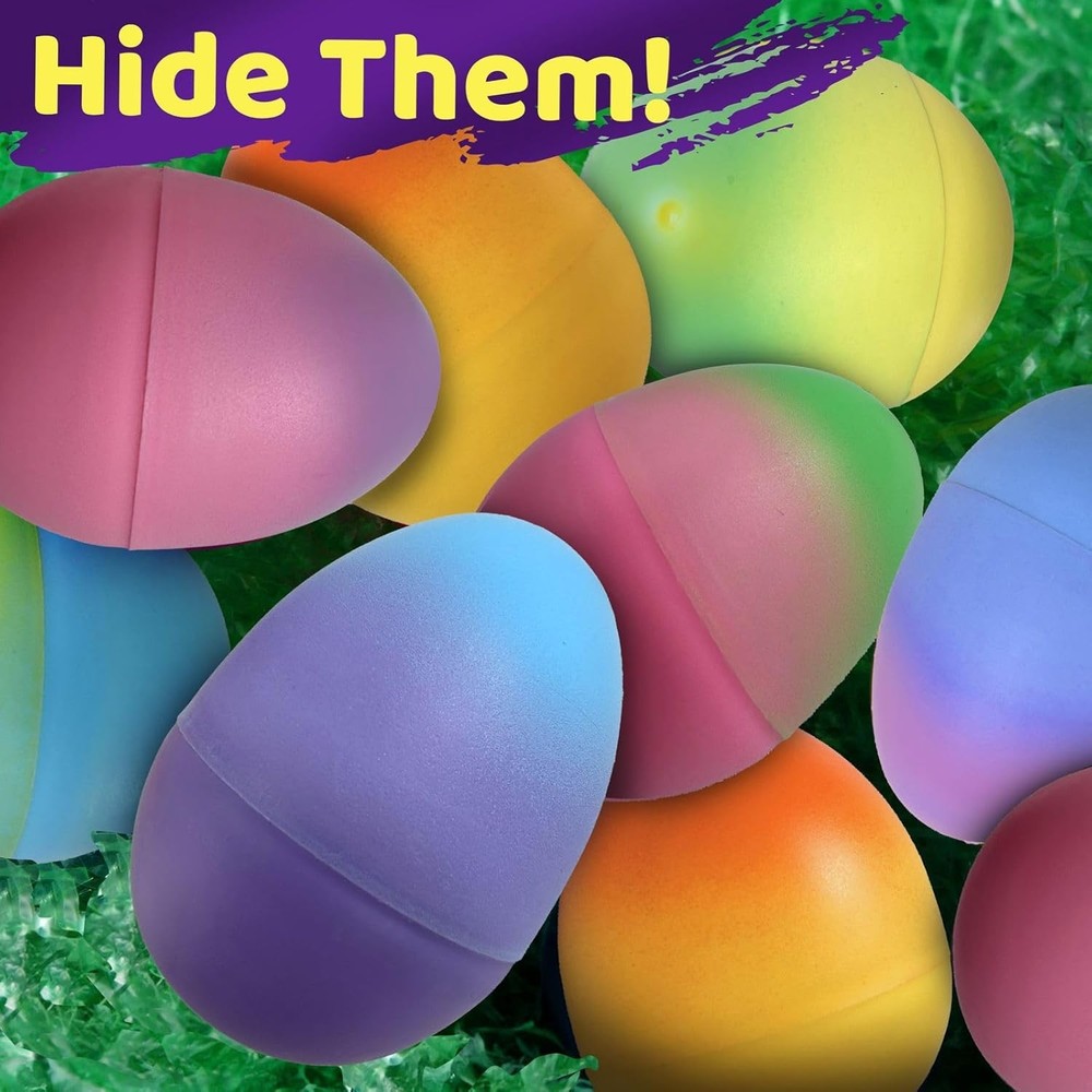 stargo 32 Pack - Plastic Easter Eggs Empty 3.2” Large Plastic Eggs Fillable fo