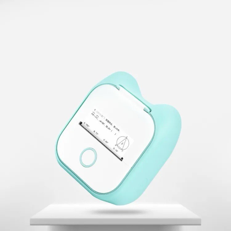 Phomemo T02 Bluetooth Thermal Label Printer Black & White Mint Green/White