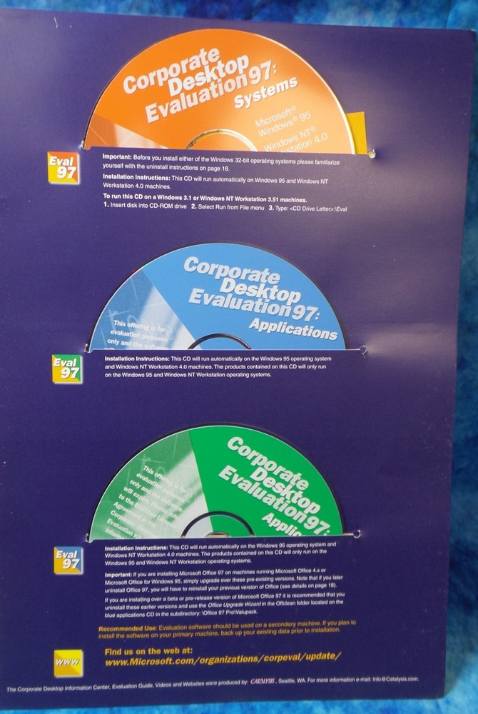 Microsoft Corporate Desktop Evaluation 97: Office 97, Win95, Win NT4, Frontpage