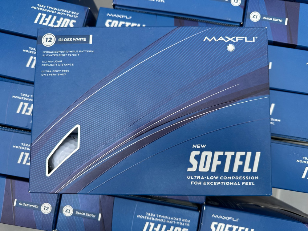 Dozen Maxfli Softfli Ulra-Low Compression For Exceptional Feel Gloss White