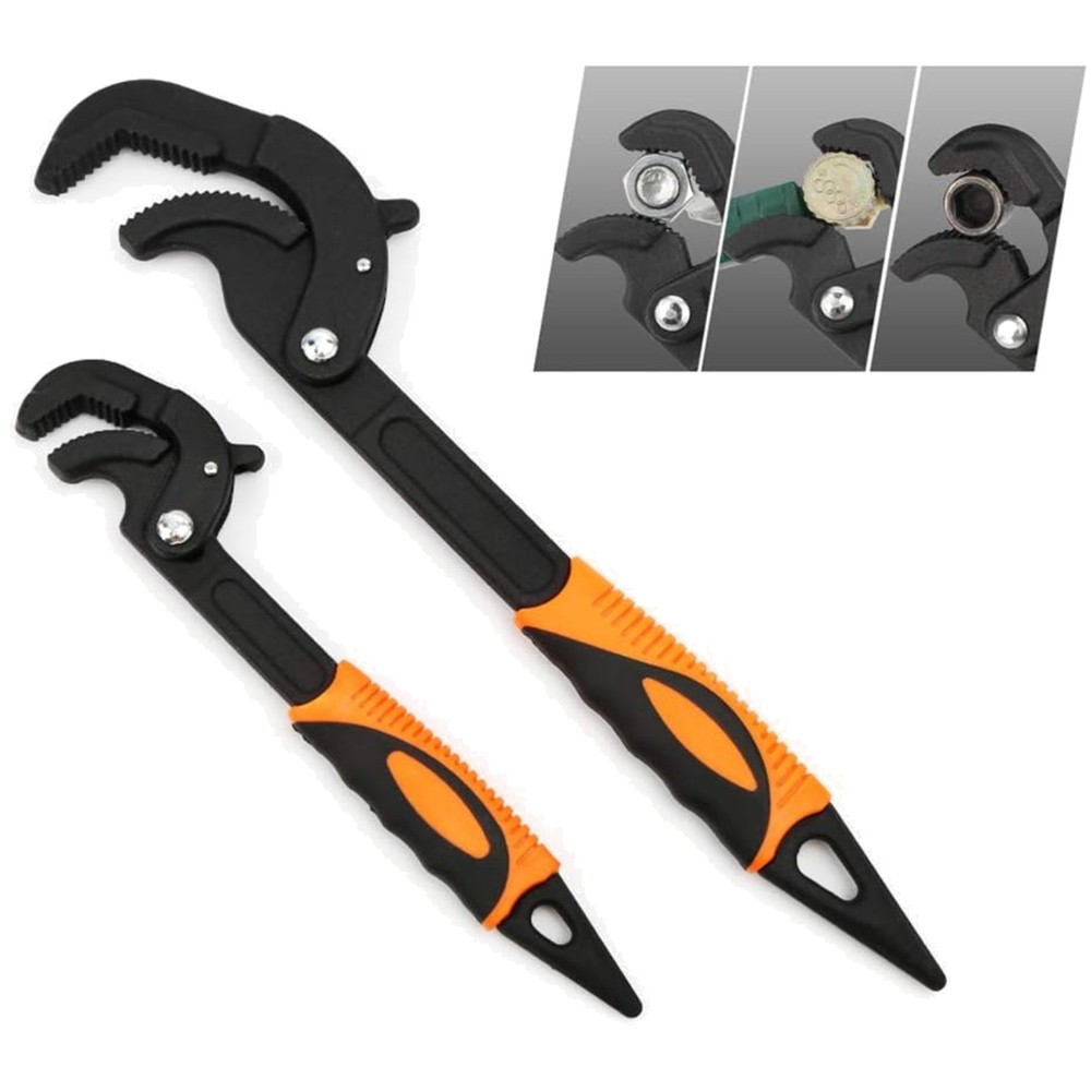 2-Piece Multi-Function Adjustable Wrench Set - 1045 High-Hardness Steel