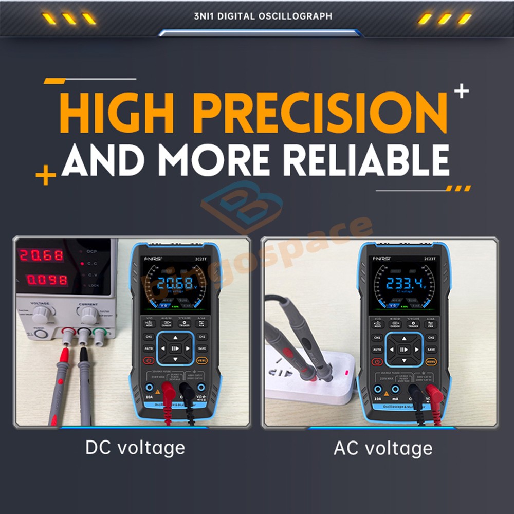FNIRSI 2C23T Handheld Digital Oscilloscope Multimeter Function Signal Generator