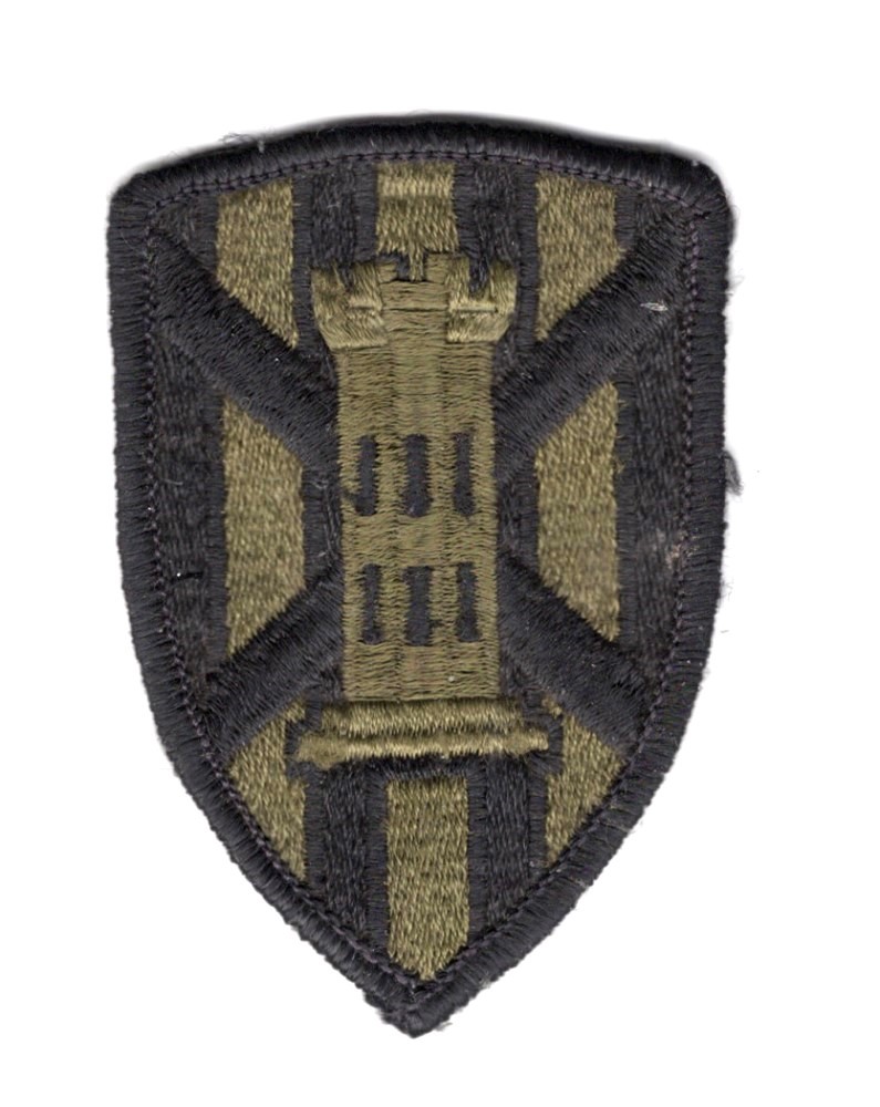 Army Patch:  7th Engineer Brigade - subdued, merrowed edge