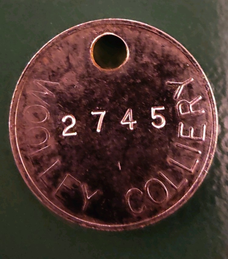 Woolley Colliery Pit Check Tally marked Woolley Colliery 2745