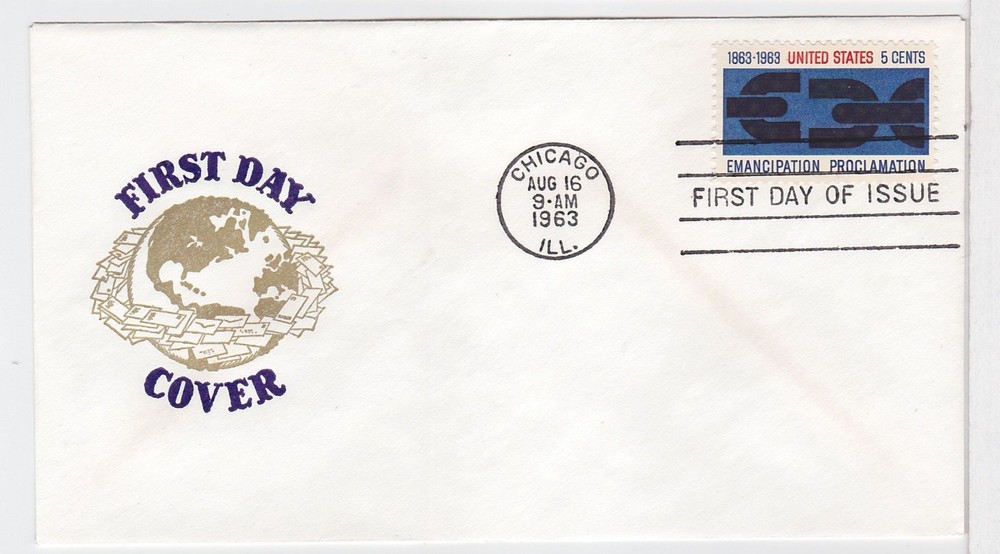 TurtlesTradingPost- Emancipation Proclamation- 1963 - #1233 FDC Generic Cachet