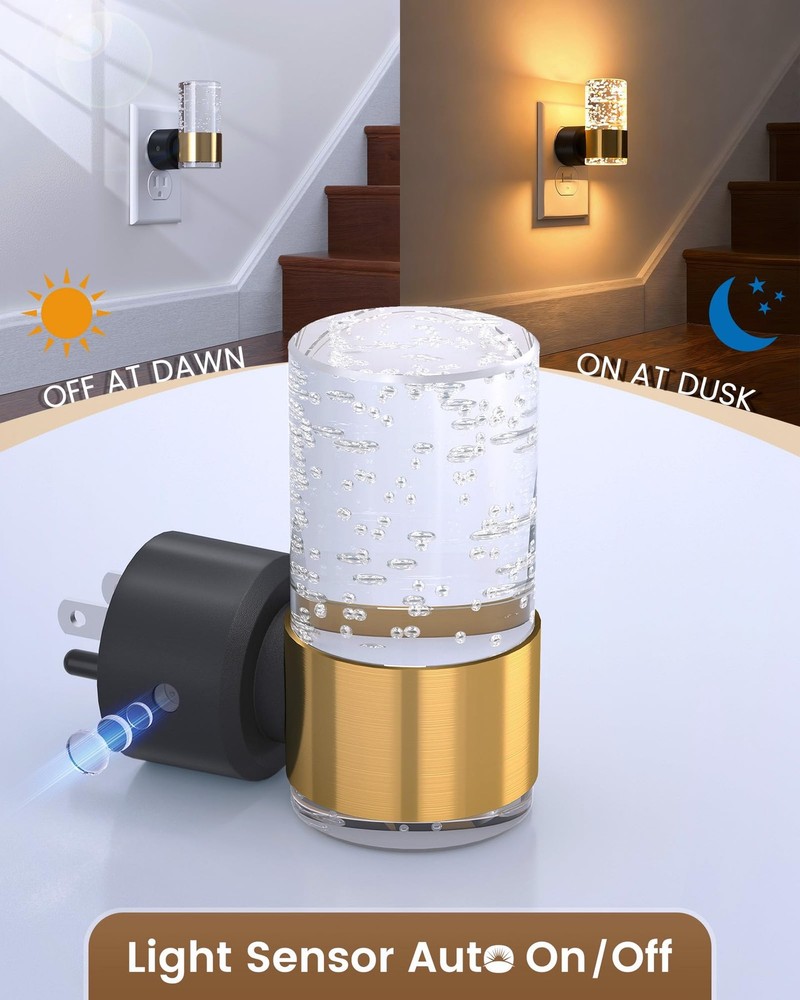 Night Light Plug into Wall, Dimmable Nights Lights with 3 CCT & 5 Brightness ...