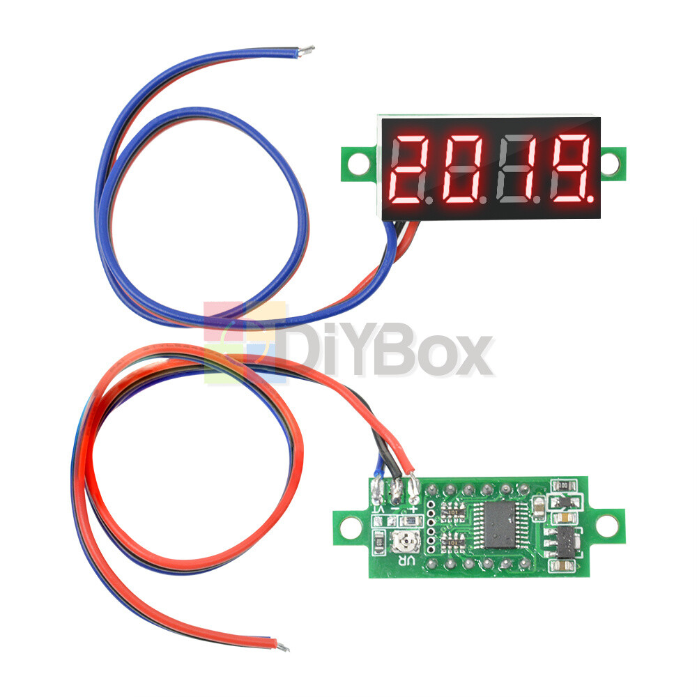 DC 0-100V 0.36 " 4-Digit Digital Voltmeter LED Voltage Tester Panel Meter 3-Wire