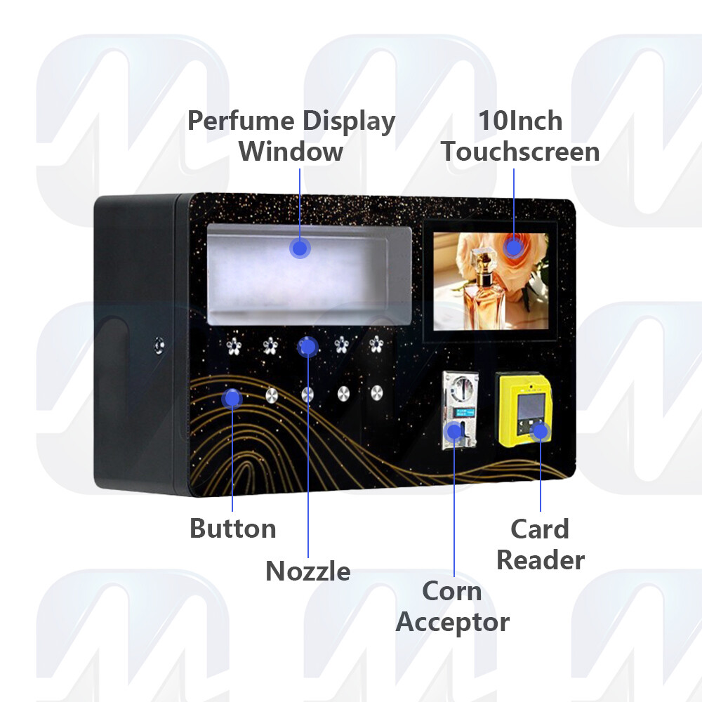 Wall Mounted Smart Operated Perfume Spray Vending Machine With Card Reader