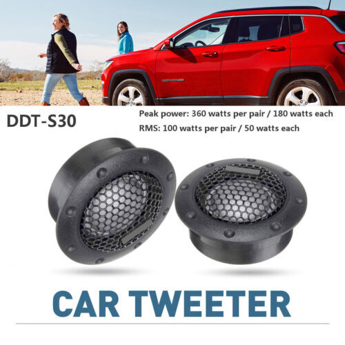 Pair Alpine DDT-S30 360W 2.5CM 1" Soft Dome Balanced Car Audio Speakers Tweeters