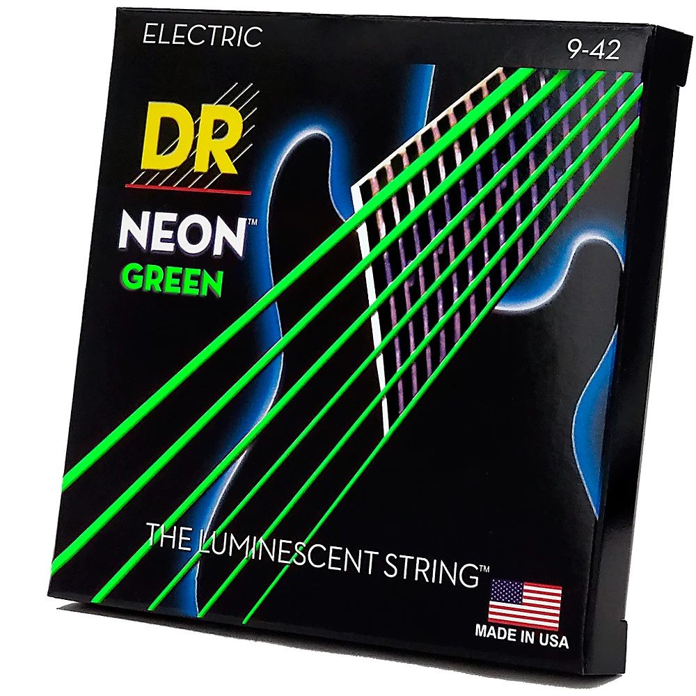 DR Strings Neon Green Electric Guitar Strings Light