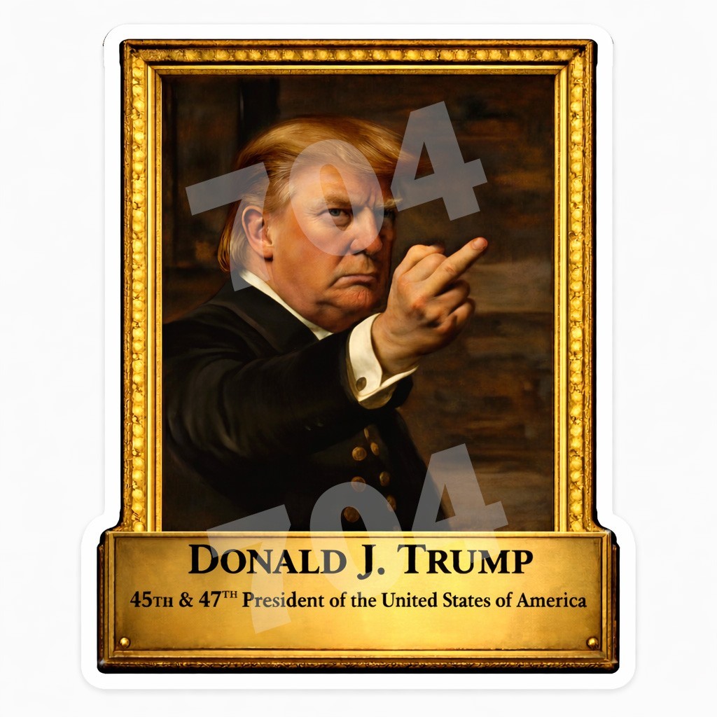 DONALD TRUMP   president MAGA sticker USA America Finger Portrait