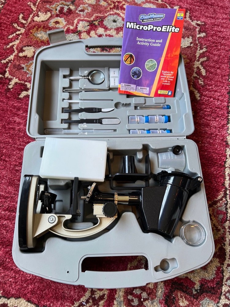 GeoVision MicroProElite Micro Pro Elite Microscope EI-5302 Kit Set w Case Age 8+