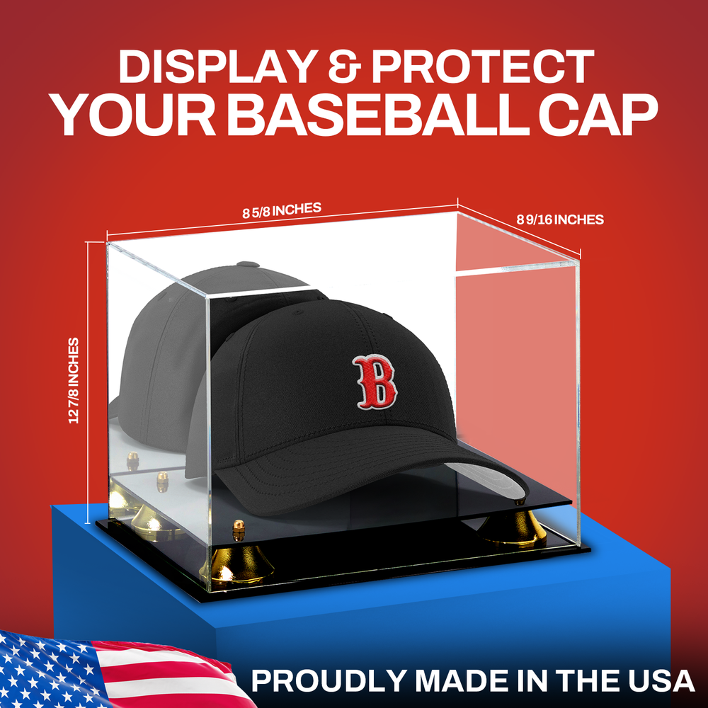 PENNZONI Baseball Cap Display Case, Clear Acrylic Baseball Cap Display Case