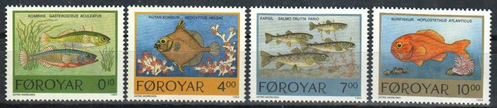 Faroe Islands Stamp 260-263  - Fish