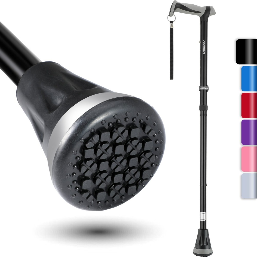 Walking Cane-Foldable,Adjustable,Collapsible,Heavy Duty All Terrain Tip