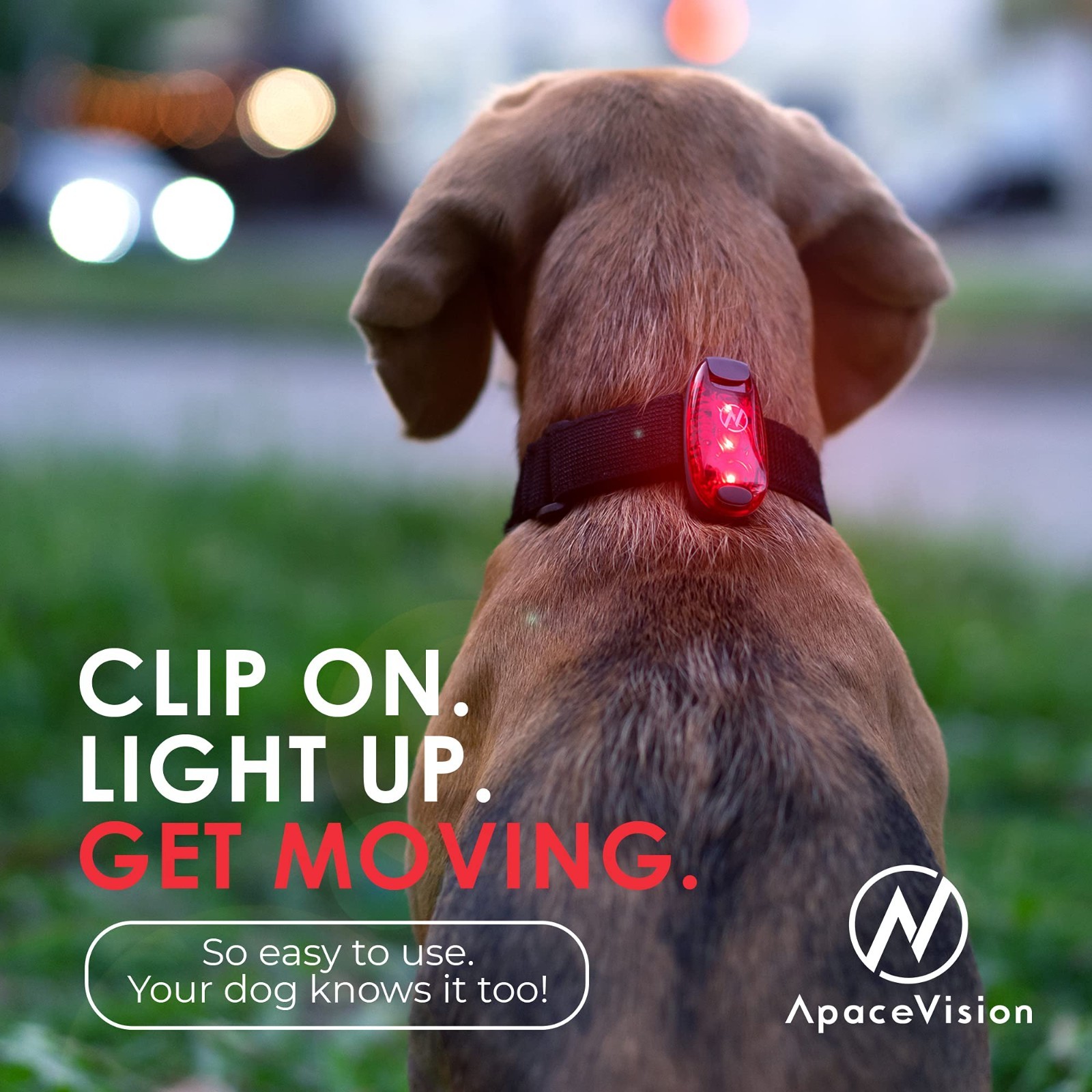 LED Safety Light 2 Pack Clip On Strobe Running Lights for Runners Bike Dog