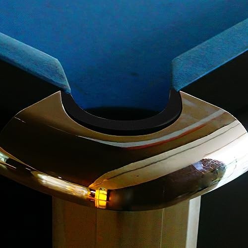 6pcs Pool Table Pocket Liners Replacement - Black Billiards Corner Liners 1.96