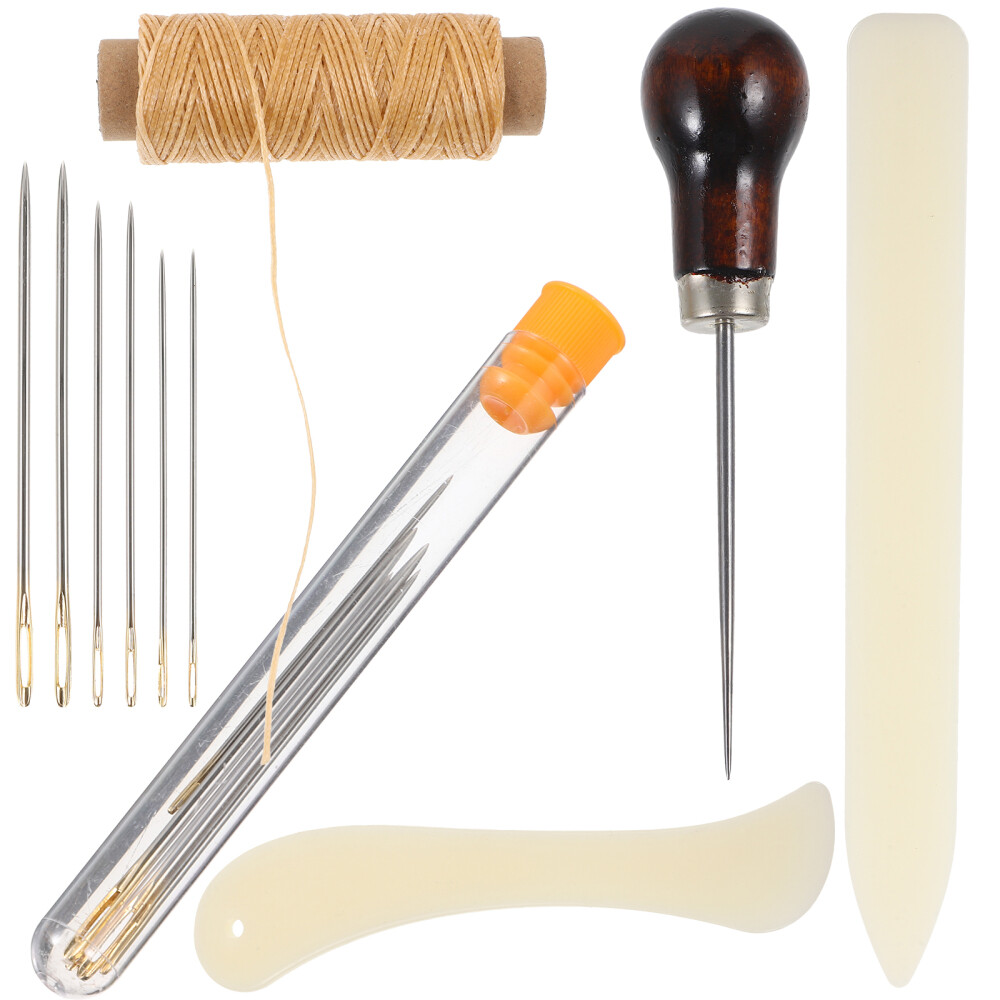 1 Set Leather Craft Tool Kit Leather Bookbinding Needles Leather Sewing Kit