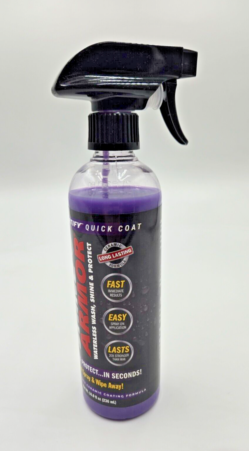 New SHINE ARMOR Ceramic Coating Fortify Quick Coat Car Wax Polish Spray - 16oz