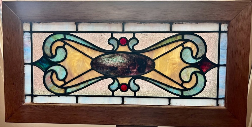 Interesting small stained glass window