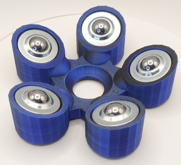 Bowling Ball Spinner Cup - Black And Blue