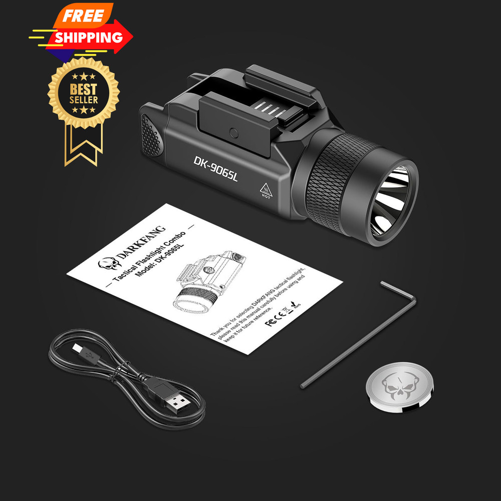 DARKFANG Tactical Flashlight and Green Laser Light Combo