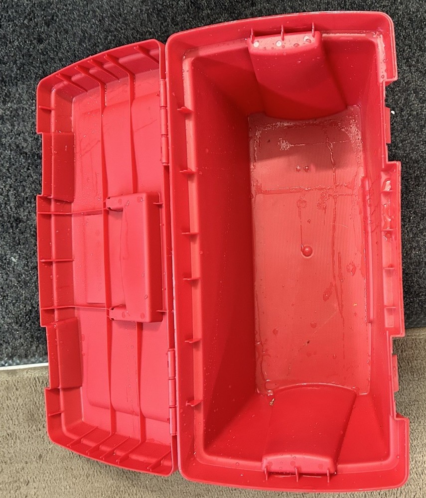 Vintage Zag Red Toolbox 19” X 10” X 8”