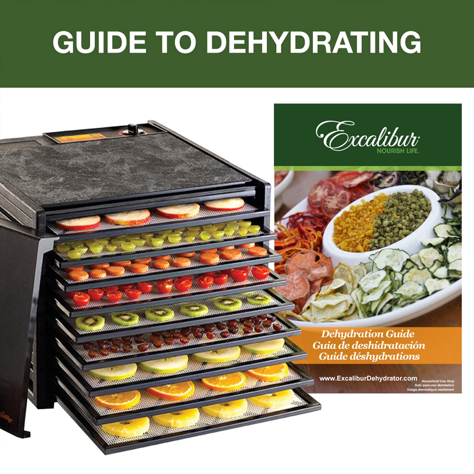 Excalibur 9-Tray Deluxe Dehydrator, Black, 3900B
