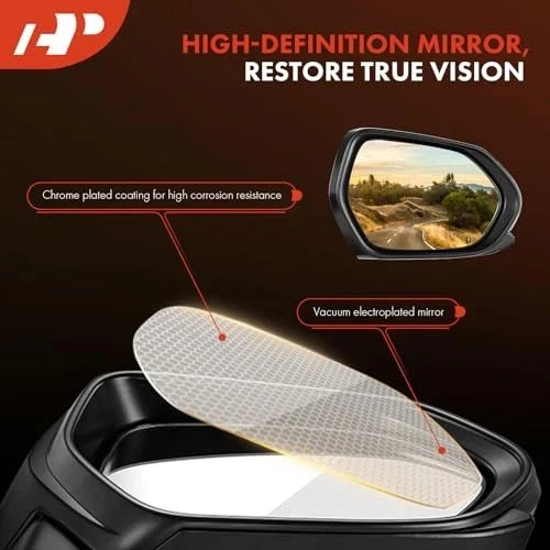 Driver Side Power Door Mirror - Compatible with Kia Optima Left Driver Side