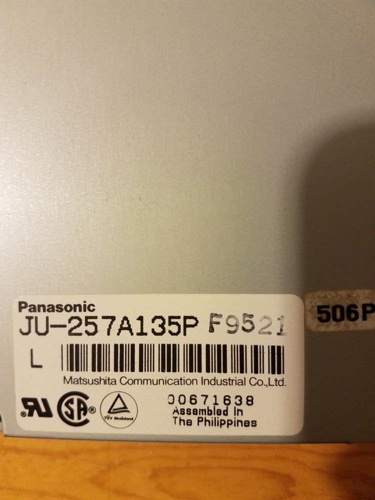 Panasonic JU-257A135P Internal 3.5" Floppy Disk Drive