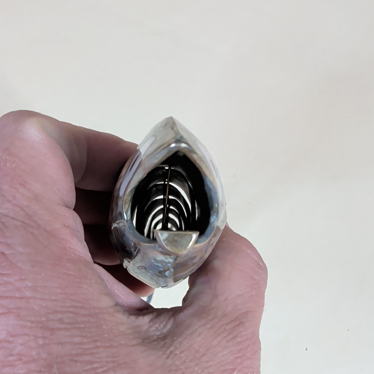 RARE RARE MEX Whimsical Silverplate Abalone Articulated Fish Motif Bottle Opener