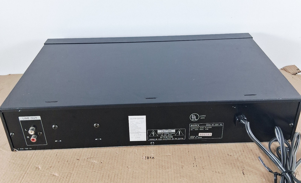 Vintage Sony CDP-43 Compact Disc Player