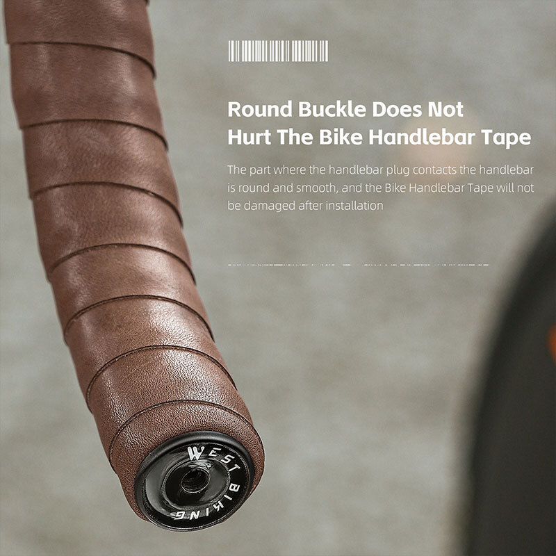 WEST BIKING Genuine Leather Bicycle Handlebar Tape Road Bike Retro Color Belt