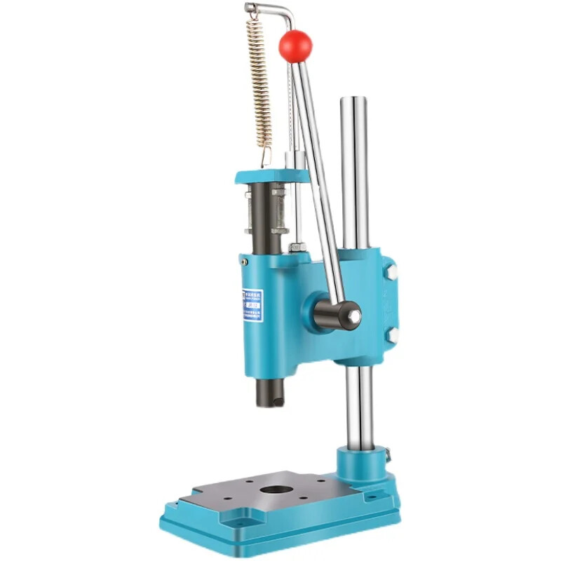1pc 20.8" Hand Press Machine Desktop Round Square Head Punch Pun